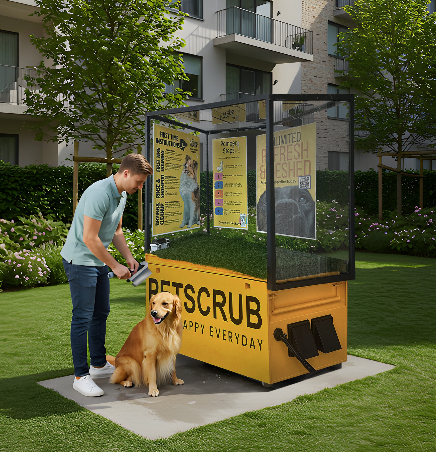 PetScrub Dog Wash cleaning in Park in Apartment Complex that offers Amenity