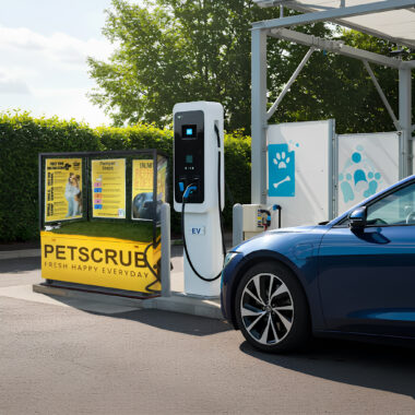 PetScrub dog wash at EV charging station or car wash